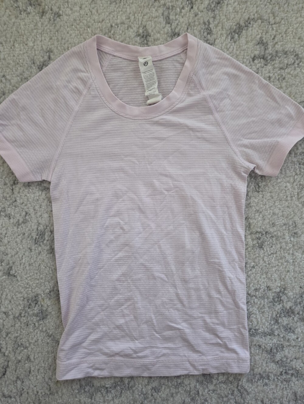 lululemon athletica Womens Light Pink Athletic Shirt